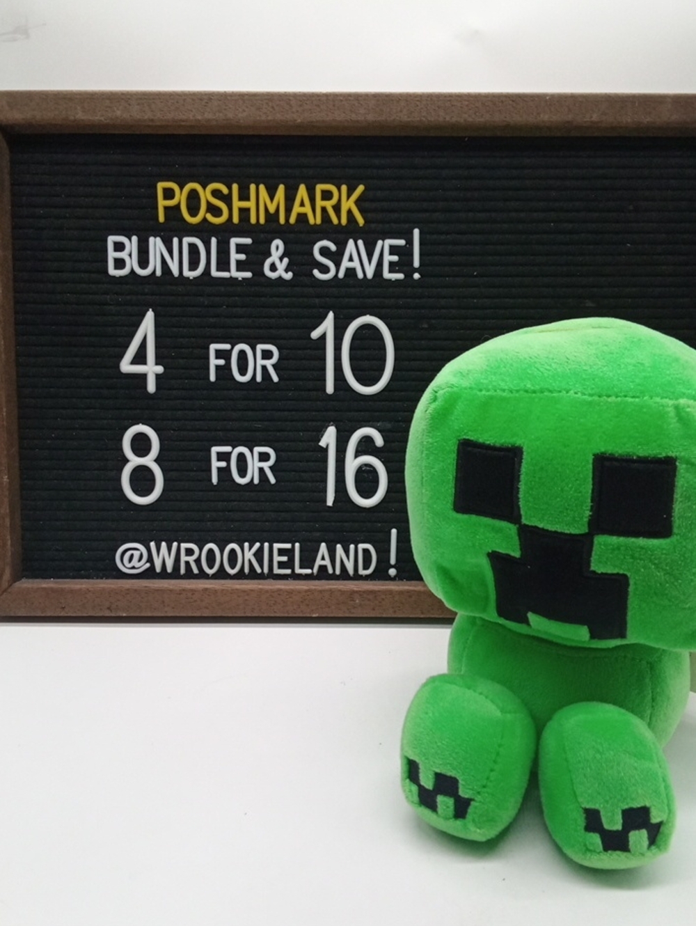 Minecraft Mojang Green Creeper Coin Bank Plush